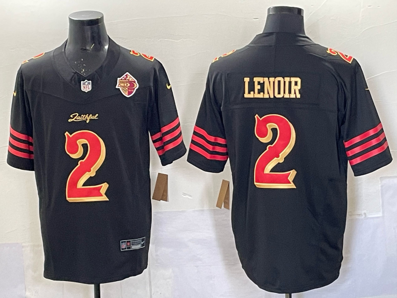 Men San Francisco 49ers #2 Lenoir black Limited Nike NFL 2025 Jersey 05